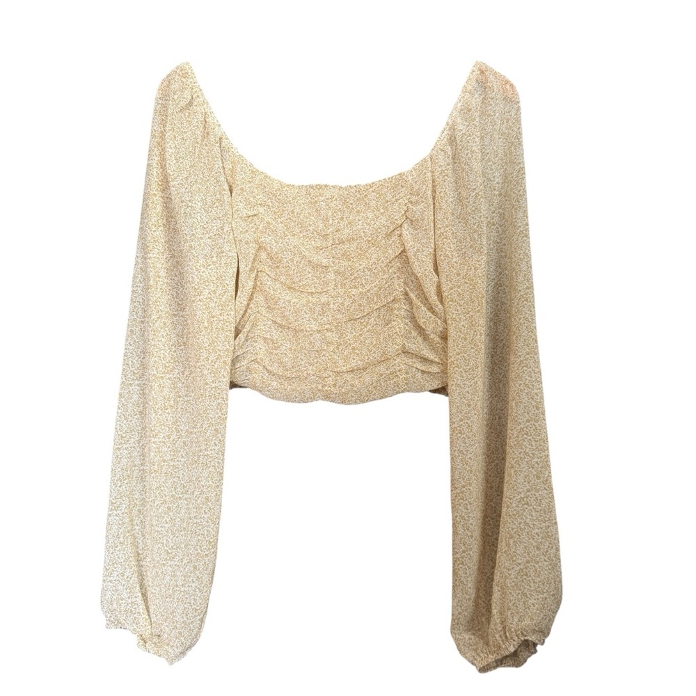 Altar’d State Semi-Sheer Elegant Cropped Top